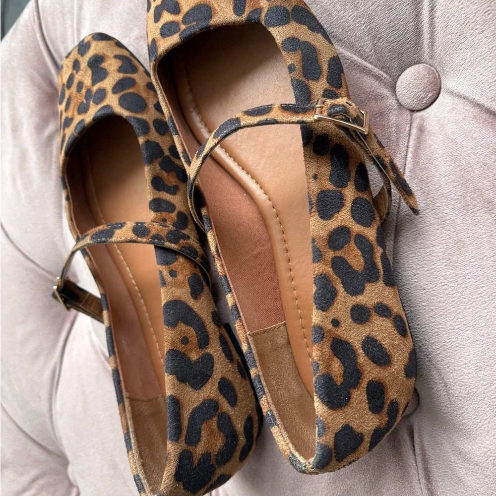 ASOS Leopard Print Mary Jane Ballet Flats - Picture 4 of 11